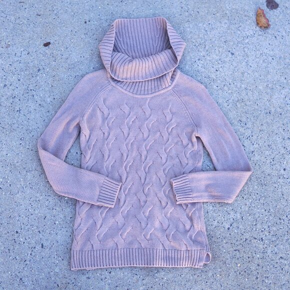 Calvin Klein Sweater Women's Size XS Cowl Neck Gray Pullover Long Sleeve - Picture 1 of 13